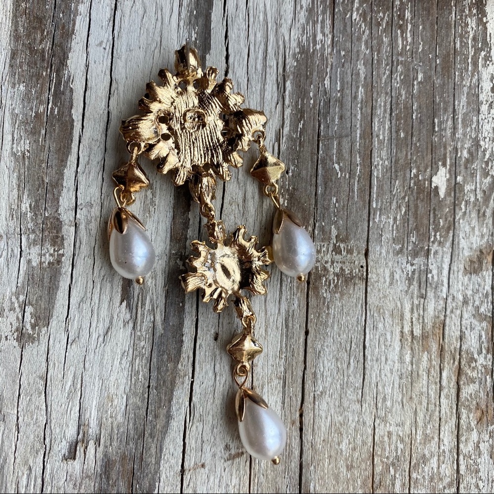 Zara rhinestone chandelier statement earrings - Picture 8 of 9